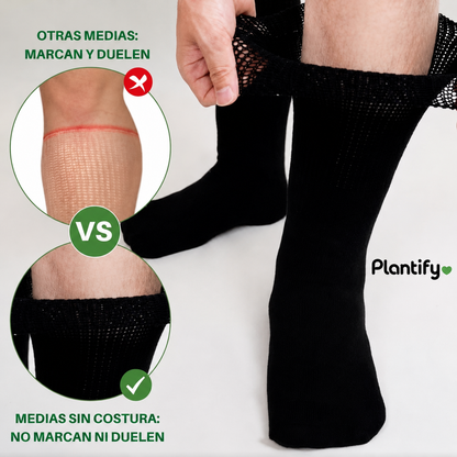 PARES DE MEDIAS SIN COSTURA SUAVES PARA DIABÉTICOS