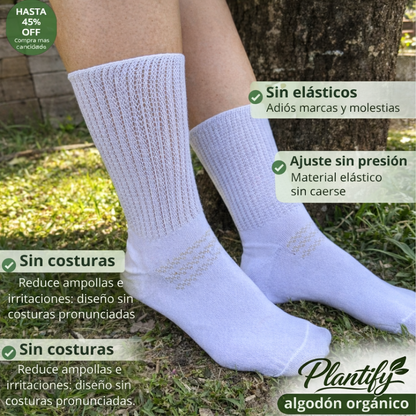 PARES DE MEDIAS SIN COSTURA SUAVES PARA DIABÉTICOS