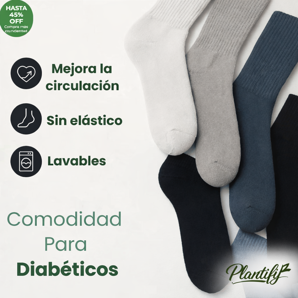 PARES DE MEDIAS SIN COSTURA SUAVES PARA DIABÉTICOS