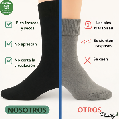 PARES DE MEDIAS SIN COSTURA SUAVES PARA DIABÉTICOS