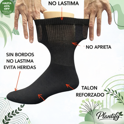 PARES DE MEDIAS SIN COSTURA SUAVES PARA DIABÉTICOS